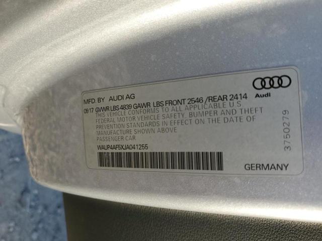 WAUP4AF5XJA041255 - 2018 AUDI S5 PREMIUM RED photo 10