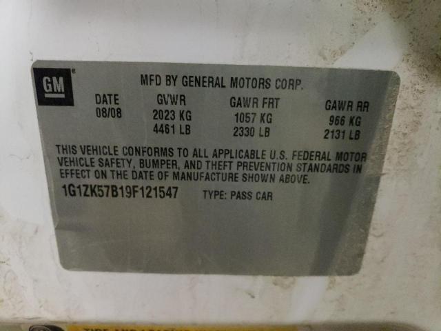 1G1ZK57B19F121547 - 2009 CHEVROLET MALIBU LTZ თეთრი ფოტო 12