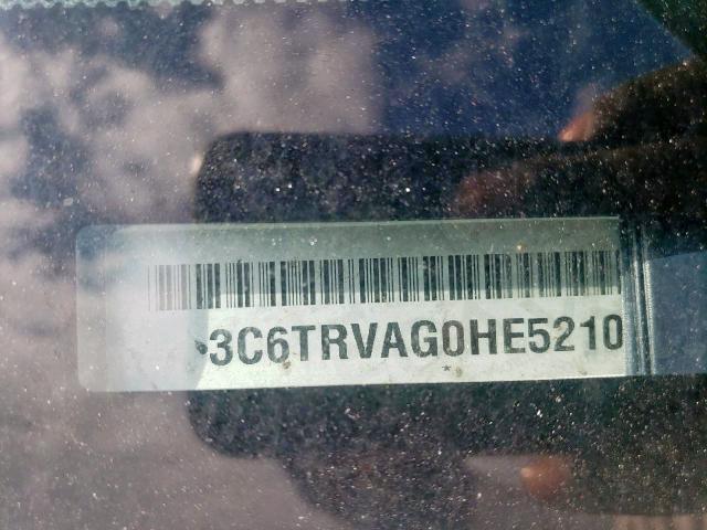 3C6TRVAG0HE521001 - 2017 RAM PROMASTER WHITE photo 10