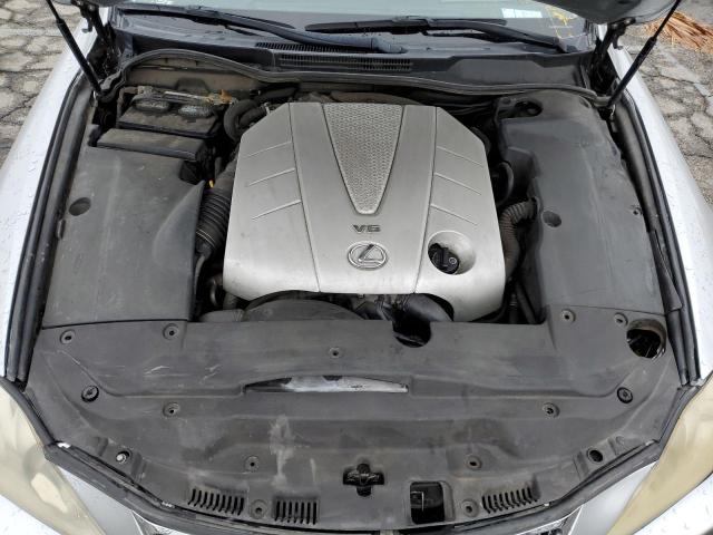 JTHBE262372009514 - 2007 LEXUS IS 350 SILVER photo 11