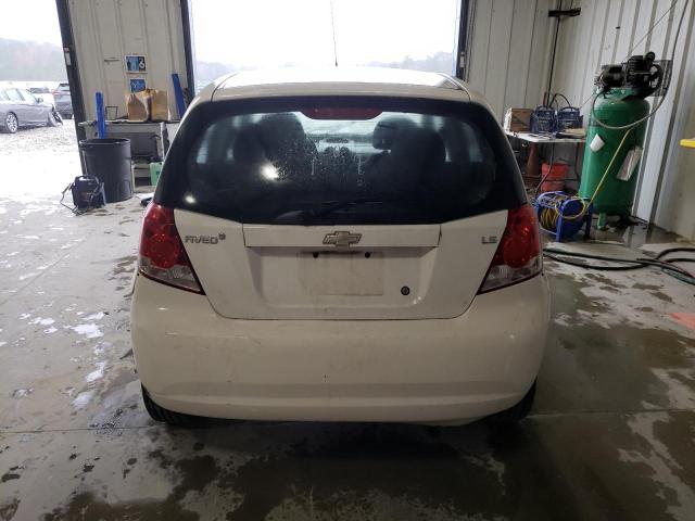 KL1TD66627B773509 - 2007 CHEVROLET AVEO BASE WHITE photo 6