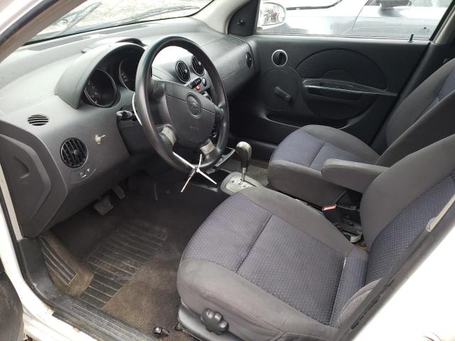 KL1TD66627B773509 - 2007 CHEVROLET AVEO BASE WHITE photo 7