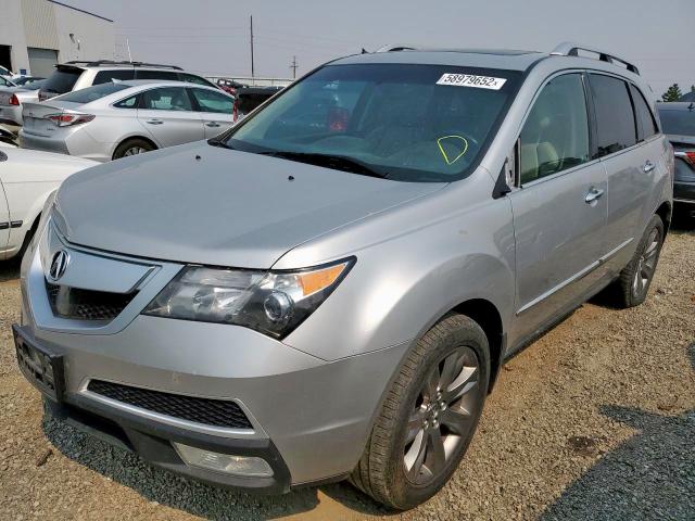 2HNYD2H52BH526898 - 2011 ACURA MDX ADVANC SILVER photo 2