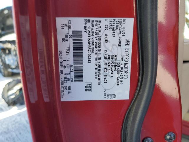 5LMEU68H85ZJ20342 - 2005 LINCOLN AVIATOR 红色 照片 13