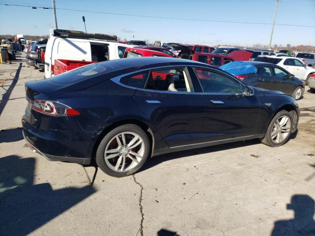 5YJSA1H13EFP38456 - 2014 TESLA MODEL S Azul foto 3