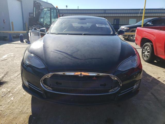 5YJSA1H13EFP38456 - 2014 TESLA MODEL S Azul foto 5