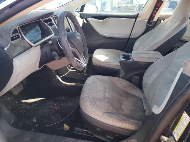 5YJSA1H13EFP38456 - 2014 TESLA MODEL S Azul foto 7