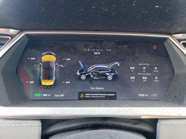 5YJSA1H13EFP38456 - 2014 TESLA MODEL S Azul foto 9