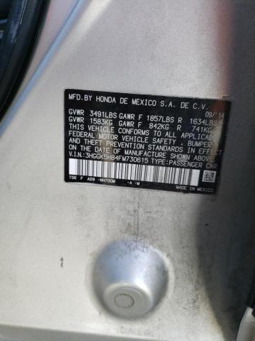 3HGGK5H84FM730615 - 2015 HONDA FIT EX SILVER photo 13