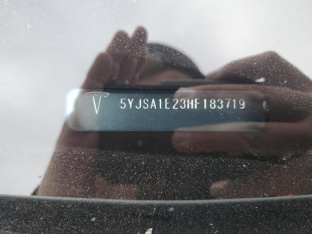 5YJSA1E23HF183719 - 2017 TESLA MODEL S Blanco foto 12