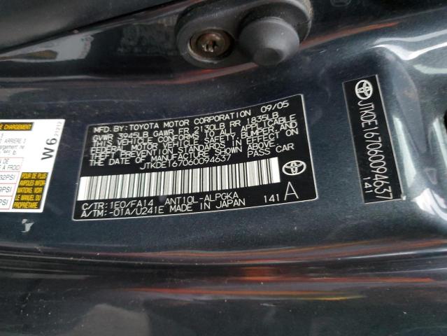 JTKDE167060094637 - 2006 TOYOTA SCION TC أسود صورة 12