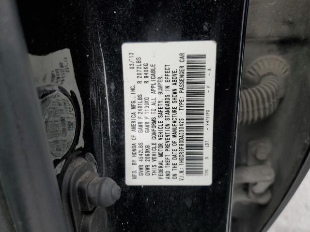 1HGCR3F80DA030425 - 2013 HONDA ACCORD EXL BLACK photo 12