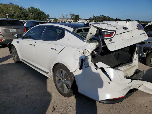 KNAGN4AD8E5073116 - 2014 KIA OPTIMA HYB WHITE photo 2