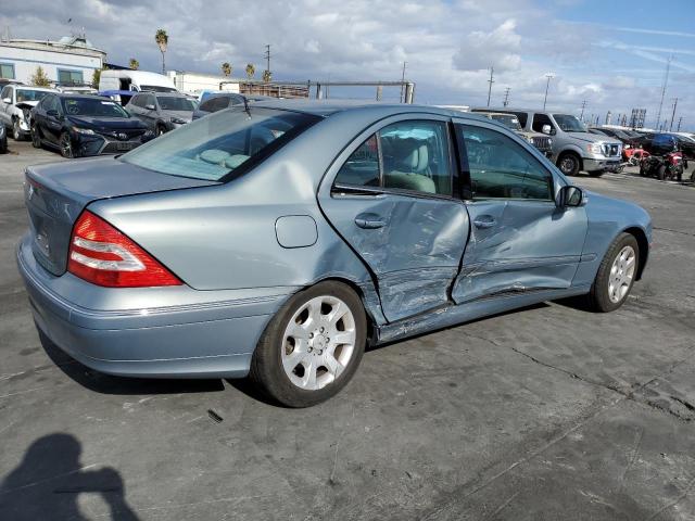 WDBRF54H16A903388 - 2006 MERCEDES-BENZ C 280 BLUE photo 3