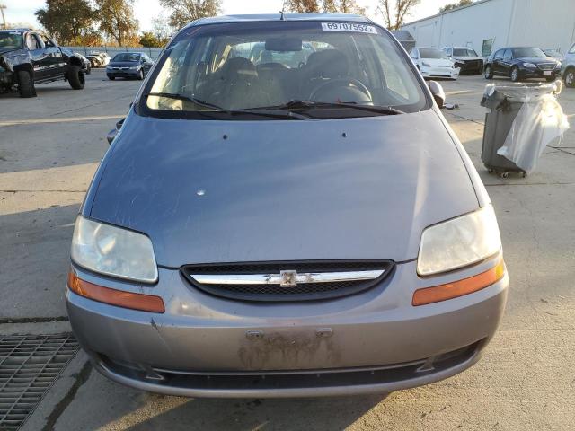 KL1TD66676B667443 - 2006 CHEVROLET AVEO BASE GRAY photo 5