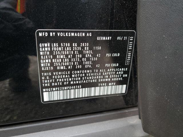 WVGTMPE2XMP040745 - 2021 VOLKSWAGEN ID.4 PRO S შავი ფოტო 13