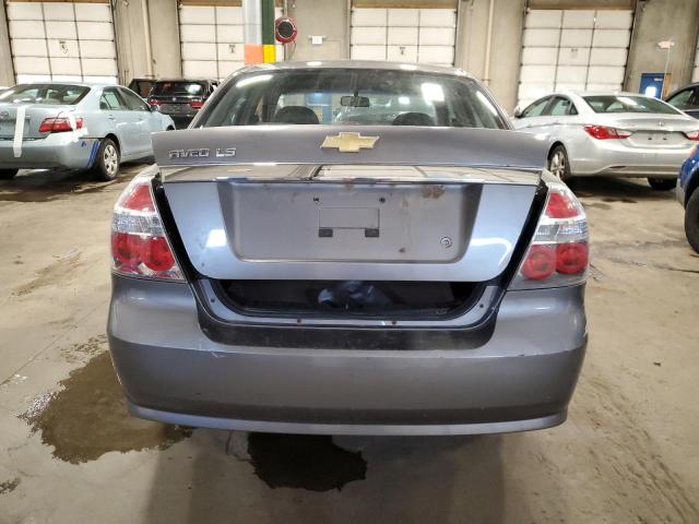 KL1TD56687B073570 - 2007 CHEVROLET AVEO BASE SILVER photo 6
