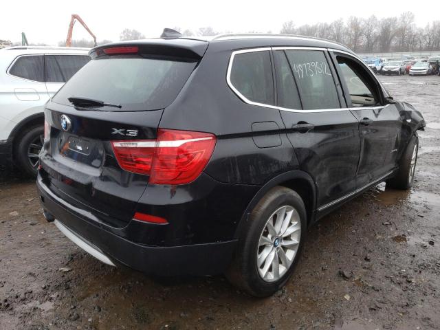 5UXWX9C53E0D21198 - 2014 BMW X3 XDRIVE2 BLACK photo 3