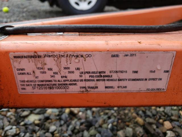 5F12S1618B1****** - 2011 UTILITY MARKER BRD ORANGE photo 10