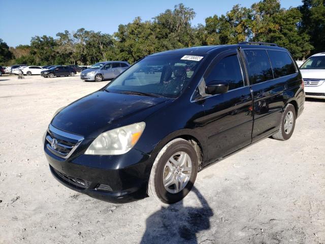 5FNRL38737B144400 - 2007 HONDA ODYSSEY EX BLACK photo 1