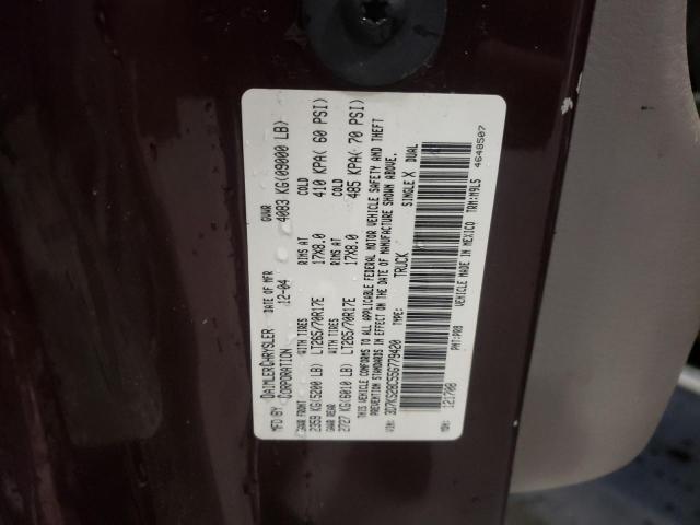 3D7KS28C55G779420 - 2005 DODGE RAM 2500 S BROWN photo 12