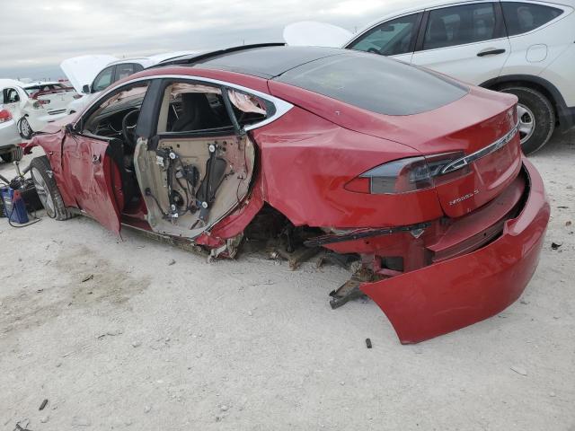 5YJSA1E11GF122195 - 2016 TESLA MODEL S Rojo foto 2