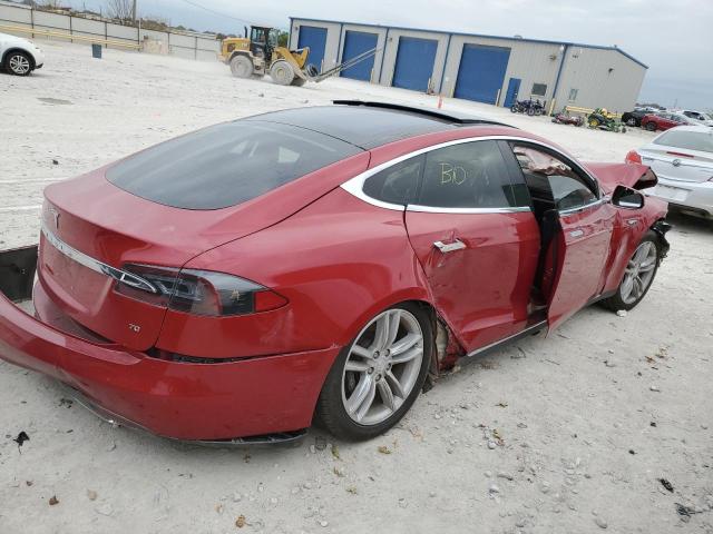 5YJSA1E11GF122195 - 2016 TESLA MODEL S Rojo foto 3