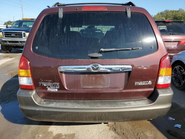 4F2YU09111KM63046 - 2001 MAZDA TRIBUTE LX BURGUNDY photo 6