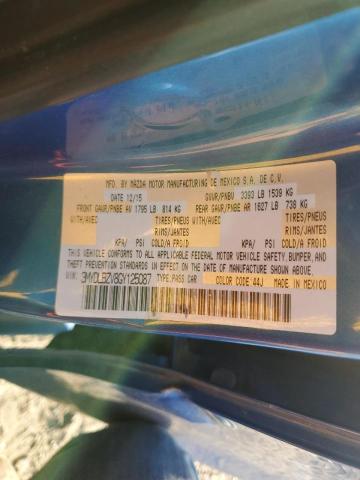 3MYDLBZV8GY125087 - 2016 TOYOTA SCION IA BLUE photo 12