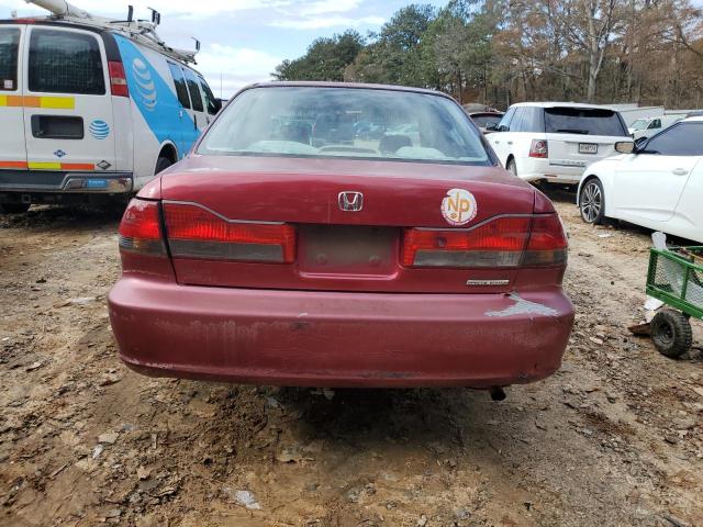 1HGCG56722A125364 - 2002 HONDA ACCORD SE RED photo 6