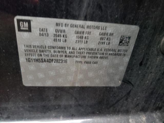 1G11H5SA4DF****** - 2013 CHEVROLET MALIBU LTZ შავი ფოტო 12