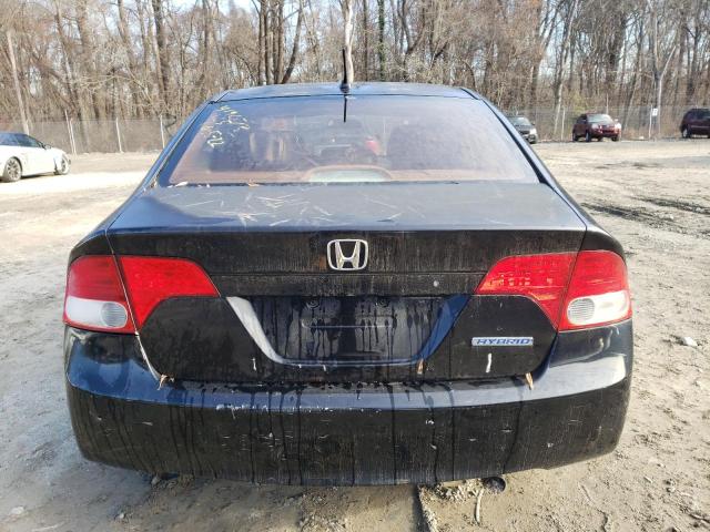 JHMFA36229S013026 - 2009 HONDA CIVIC HYBR BLACK photo 6