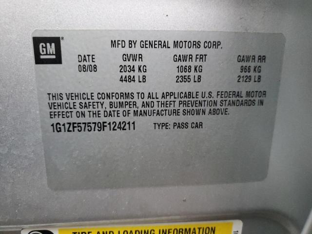 1G1ZF57579F124211 - 2009 CHEVROLET MALIBU HYB SILVER photo 12