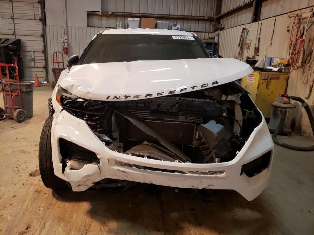 1FM5K8AC8MNA10559 - 2021 FORD EXPLORER P WHITE photo 5