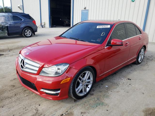 WDDGF4HB4DR264906 - 2013 MERCEDES-BENZ C 250 RED photo 1