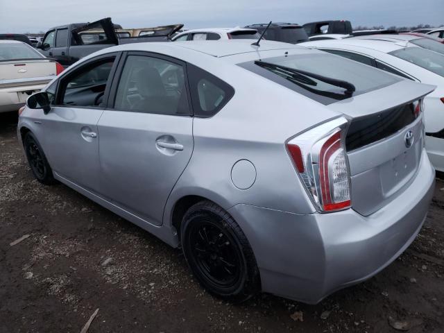 JTDKN3DUXD5538304 - 2013 TOYOTA PRIUS SILVER photo 2