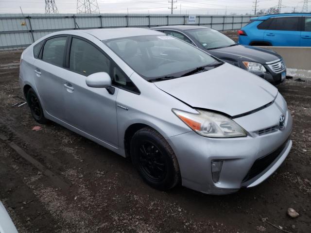 JTDKN3DUXD5538304 - 2013 TOYOTA PRIUS SILVER photo 4