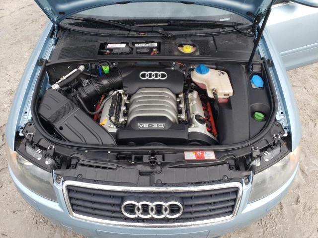 WAUAT48H65K008917 - 2005 AUDI A4 3.0 CAB TURQUOISE photo 11