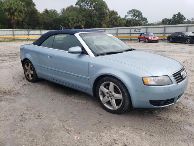 WAUAT48H65K008917 - 2005 AUDI A4 3.0 CAB TURQUOISE photo 4