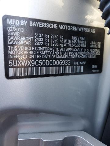 5UXWX9C50D0D06933 - 2013 BMW X3 XDRIVE2 SILVER photo 13