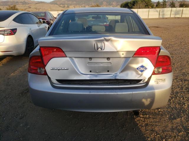 1HGFA46518L000960 - 2008 HONDA CIVIC GX SILVER photo 6