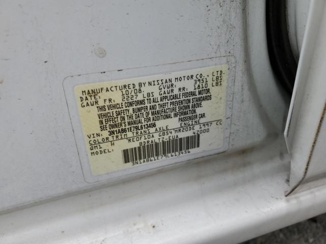 3N1AB61E79L613456 - 2009 NISSAN UK WHITE photo 12