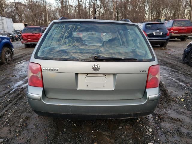 WVWCE63B55E037716 - 2005 VOLKSWAGEN PASSAT GLS GREEN photo 6