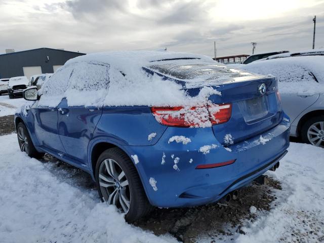 5YMGZ0C57E0C40448 - 2014 BMW X6 M BLUE photo 2