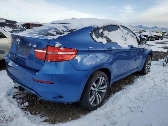 5YMGZ0C57E0C40448 - 2014 BMW X6 M BLUE photo 3