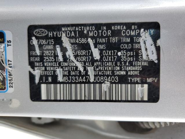 KM8J33A47GU089403 - 2016 HYUNDAI TUCSON LIM SILVER photo 12