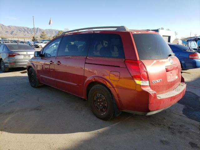 5N1BV28U56N121501 - 2006 NISSAN QUEST BURGUNDY photo 2