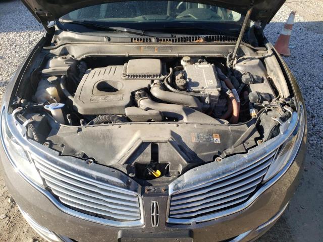 3LN6L2LUXER832511 - 2014 LINCOLN MKZ HYBRID GRAY photo 11