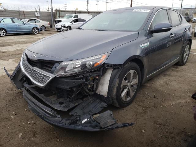 KNAGM4AD0E5067944 - 2014 KIA OPTIMA HYB BLUE photo 1