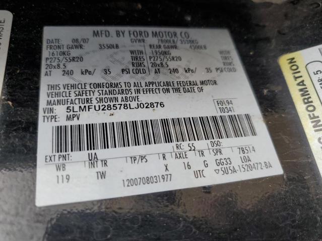 5LMFU28578LJ02876 - 2008 LINCOLN NAVIGATOR 黑色 照片 13